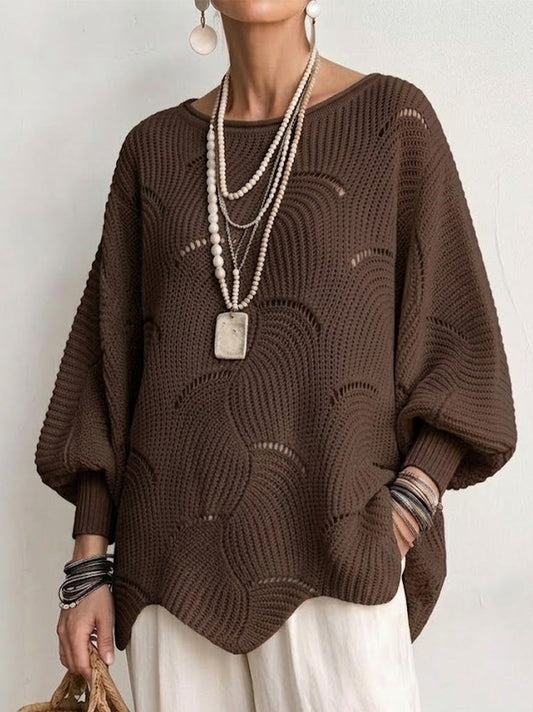 Simone - Pull Bondar En Maille Avec Motif De Vagues Ajourées