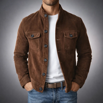 Bastien | Blouson Bomber Premium en Daim