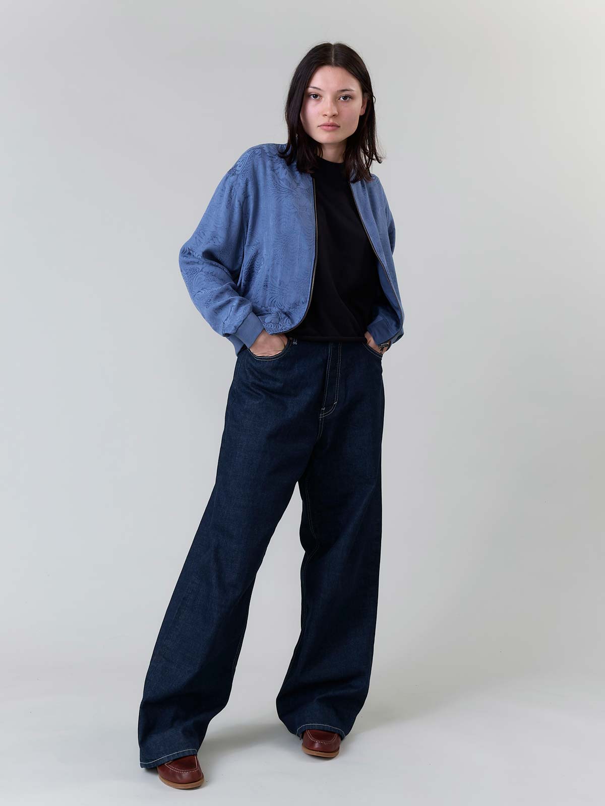 Lene – Veste Réversible Zen Indigo/Bleu