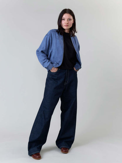 Lene – Veste Réversible Zen Indigo/Bleu