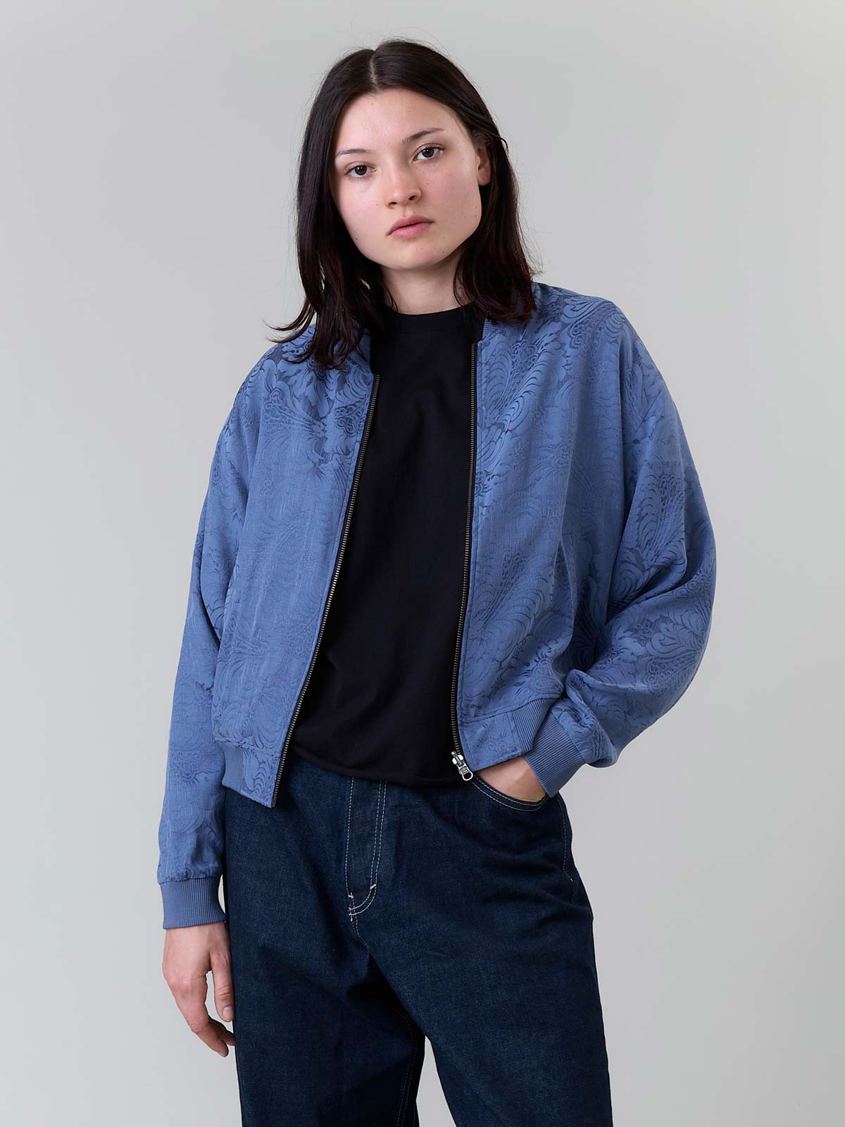 Lene – Veste Réversible Zen Indigo/Bleu