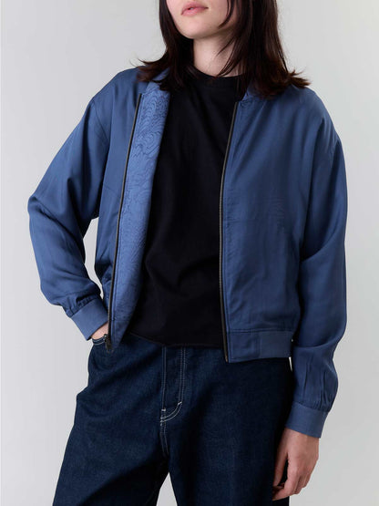 Lene – Veste Réversible Zen Indigo/Bleu