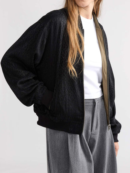 Suzanne – Veste Réversible Léopard & Olive