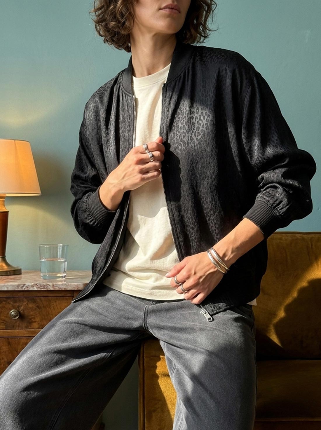 Suzanne – Veste Réversible Léopard & Olive