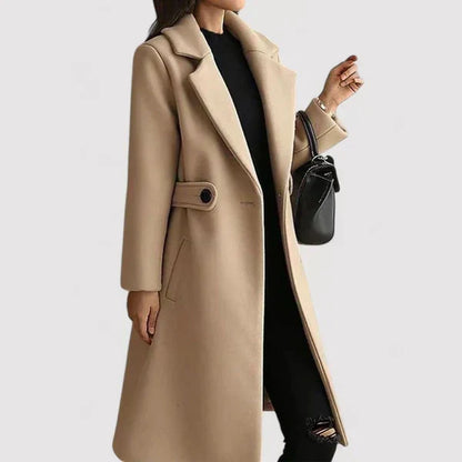 **Valentine – Manteau en Laine Élégant avec Ceinture**