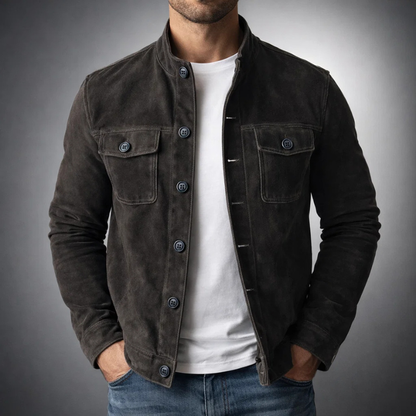 Bastien | Blouson Bomber Premium en Daim