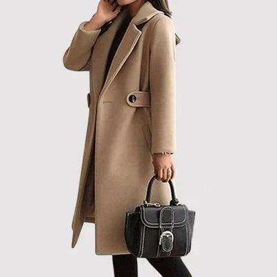 **Valentine – Manteau en Laine Élégant avec Ceinture**