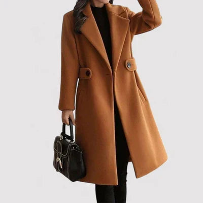 **Valentine – Manteau en Laine Élégant avec Ceinture**