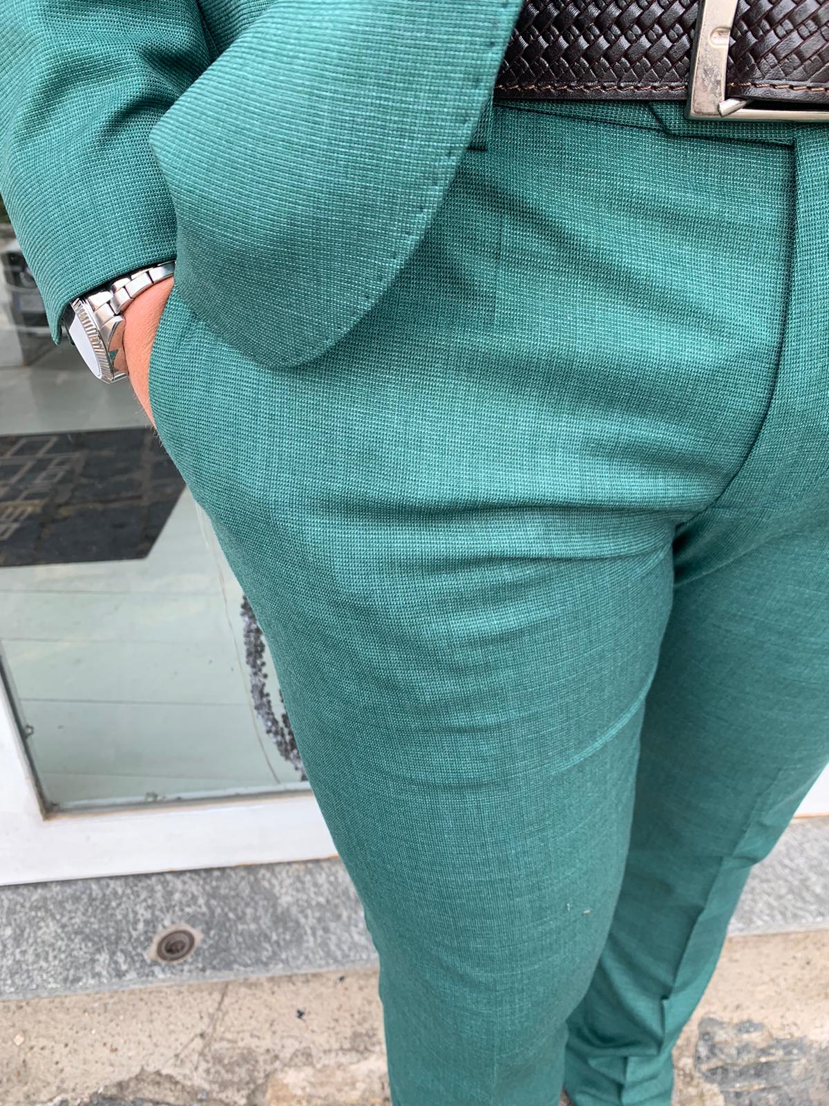 Gerard – Costume complet micro-carreaux, modèle Call S 17, coupe slim Milano, veste blazer en tissu léger