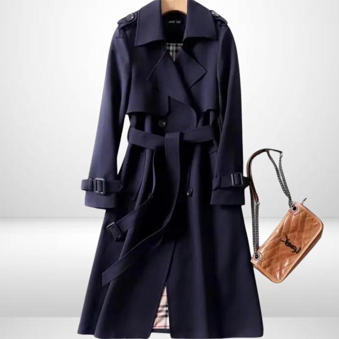 Solène – Trench-Coat Long Élégant pour Femme