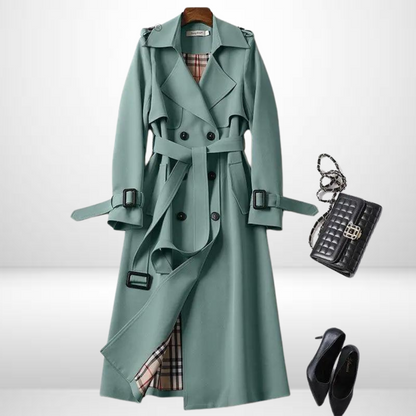 Solène – Trench-Coat Long Élégant pour Femme