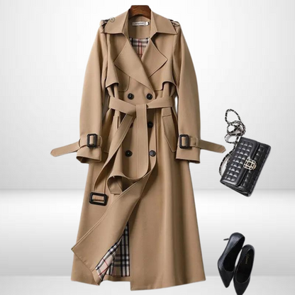 Solène – Trench-Coat Long Élégant pour Femme