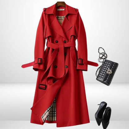 Solène – Trench-Coat Long Élégant pour Femme