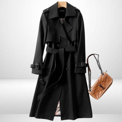 Solène – Trench-Coat Long Élégant pour Femme