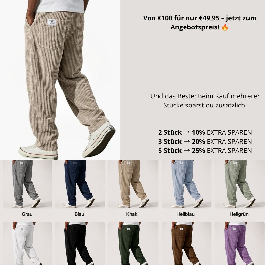 Marcus – Pantalon en Velours Côtelé pour Homme