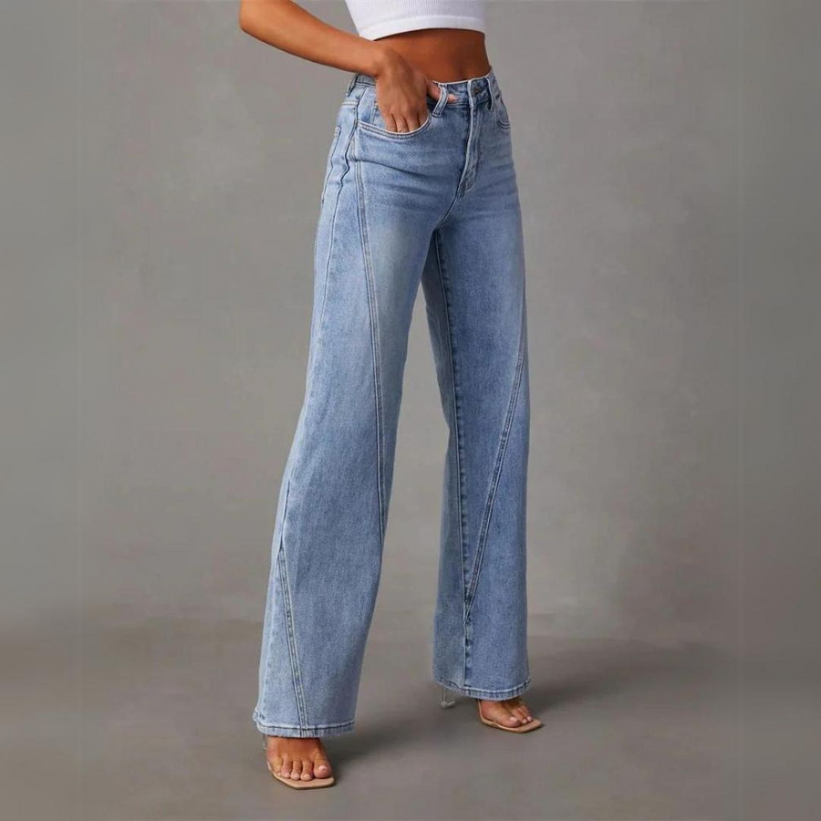 Adèle – Jean Large Taille Haute pour Femme
