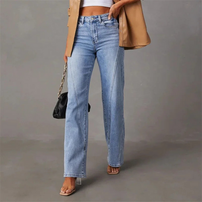 Adèle – Jean Large Taille Haute pour Femme