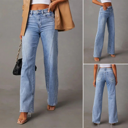 Adèle – Jean Large Taille Haute pour Femme