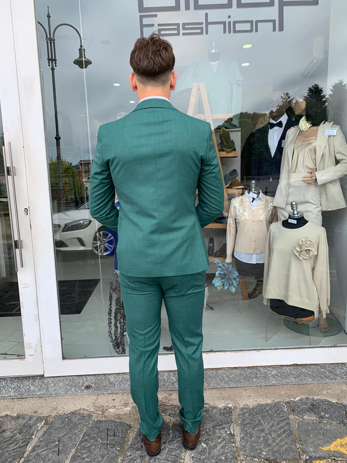 Gerard – Costume complet micro-carreaux, modèle Call S 17, coupe slim Milano, veste blazer en tissu léger