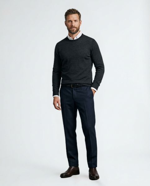Hugo – Le Pull Col Rond Parfait pour Homme