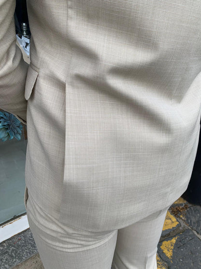 Gerard – Costume complet micro-carreaux, modèle Call S 17, coupe slim Milano, veste blazer en tissu léger