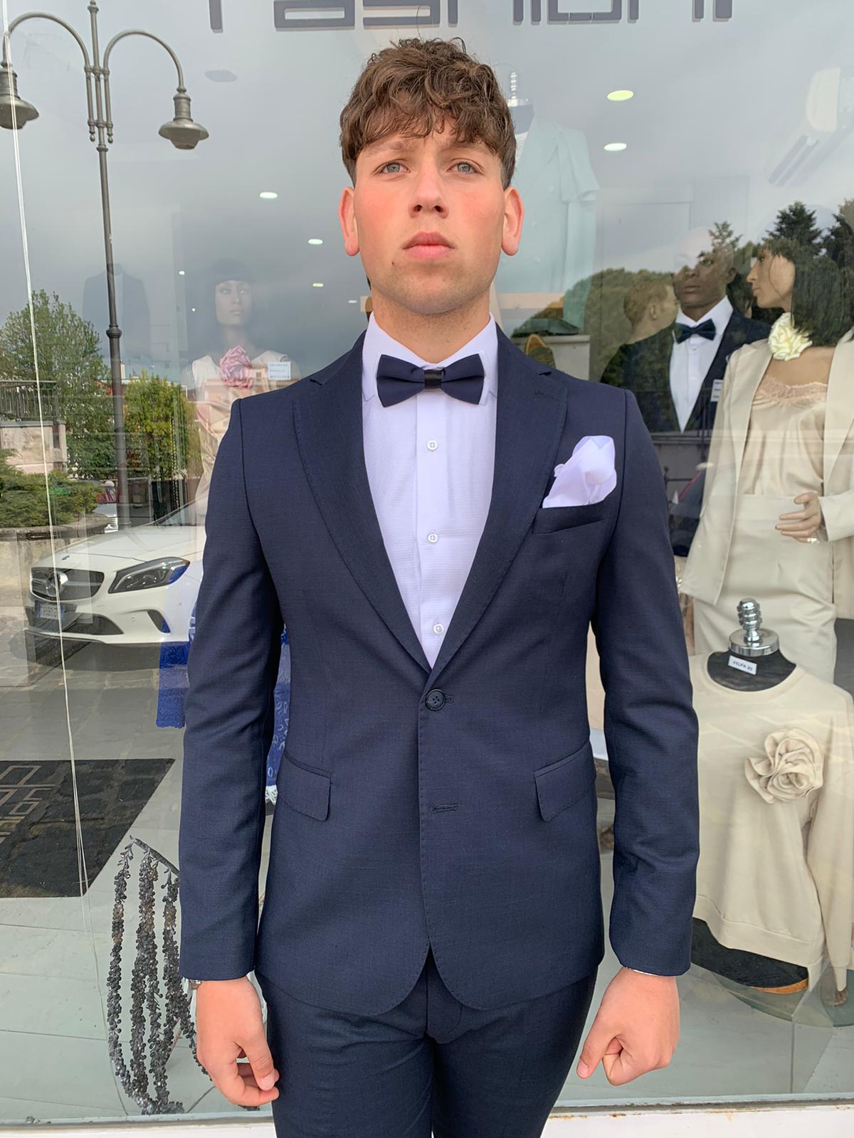 Gerard – Costume complet micro-carreaux, modèle Call S 17, coupe slim Milano, veste blazer en tissu léger