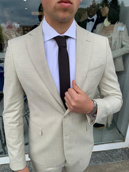 Gerard – Costume complet micro-carreaux, modèle Call S 17, coupe slim Milano, veste blazer en tissu léger