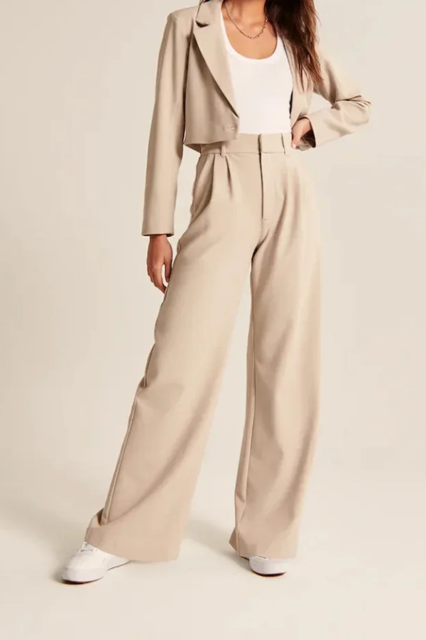 Margaux – Pantalon Tailleur Wide-Leg pour Femme