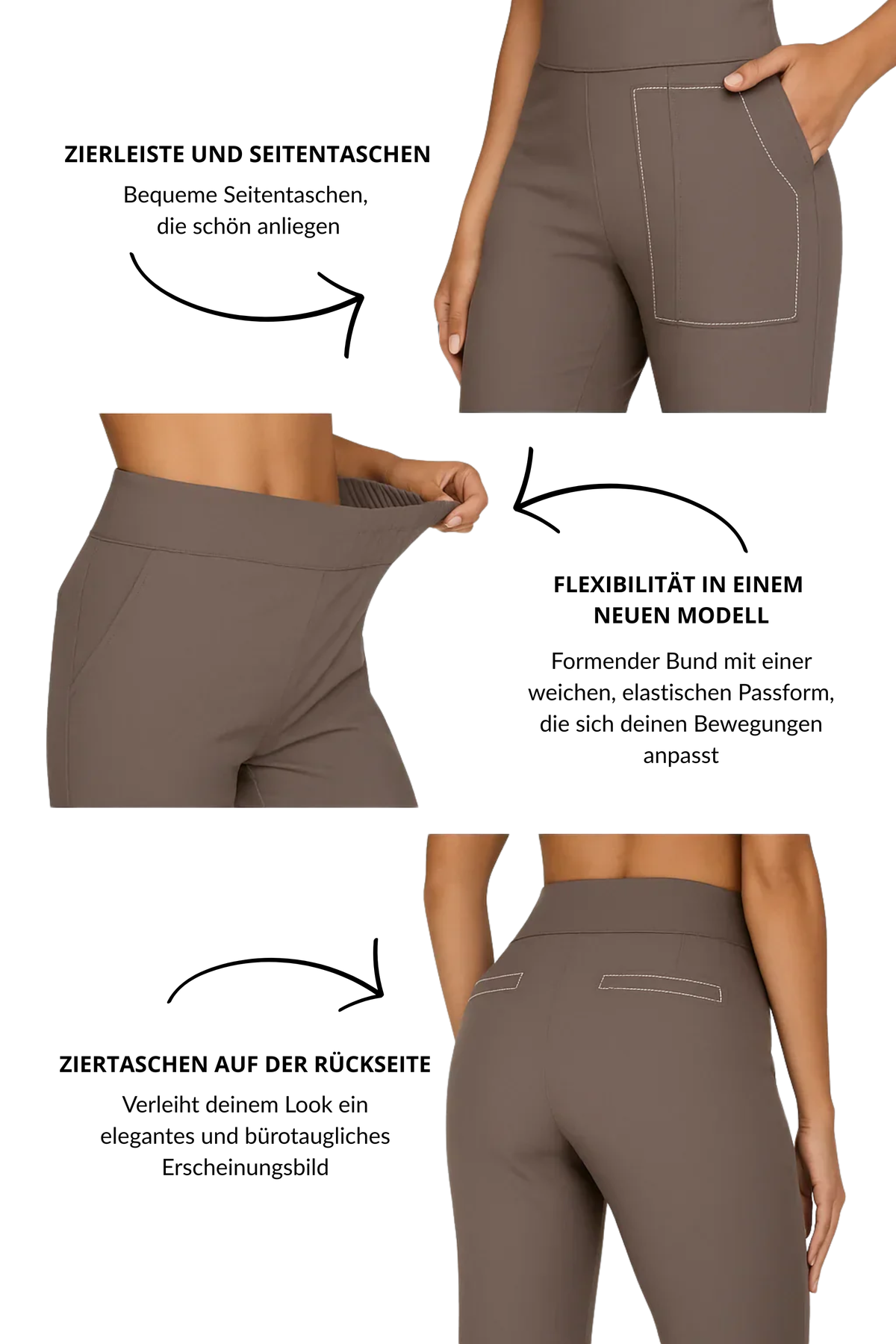 Léonie – Pantalon Stretch Confortable pour Femme