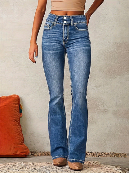 Émeline – Pantalon Flare Taille Haute pour Femme