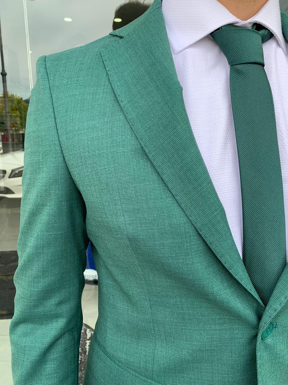 Gerard – Costume complet micro-carreaux, modèle Call S 17, coupe slim Milano, veste blazer en tissu léger