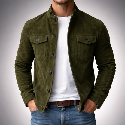 Bastien | Blouson Bomber Premium en Daim