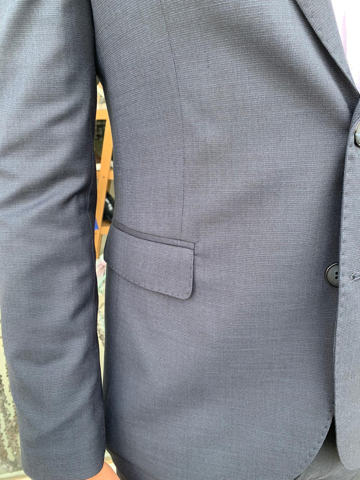 Gerard – Costume complet micro-carreaux, modèle Call S 17, coupe slim Milano, veste blazer en tissu léger