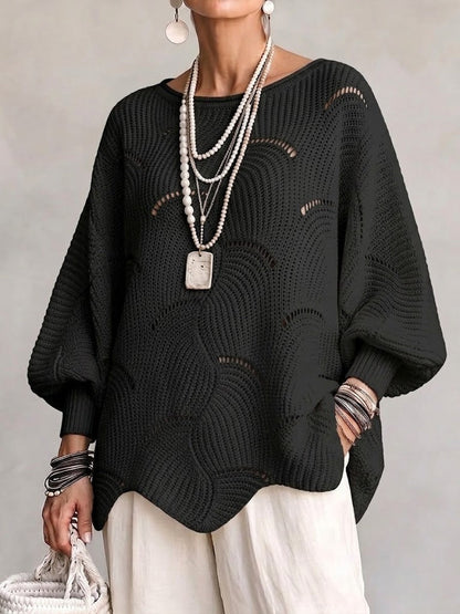 Simone - Pull Bondar En Maille Avec Motif De Vagues Ajourées
