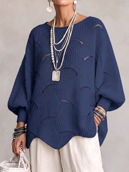 Simone - Pull Bondar En Maille Avec Motif De Vagues Ajourées