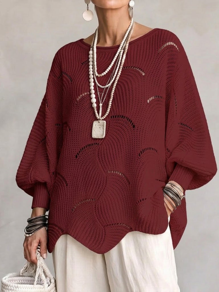 Simone - Pull Bondar En Maille Avec Motif De Vagues Ajourées