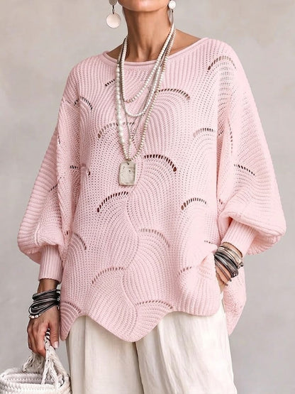 Simone - Pull Bondar En Maille Avec Motif De Vagues Ajourées
