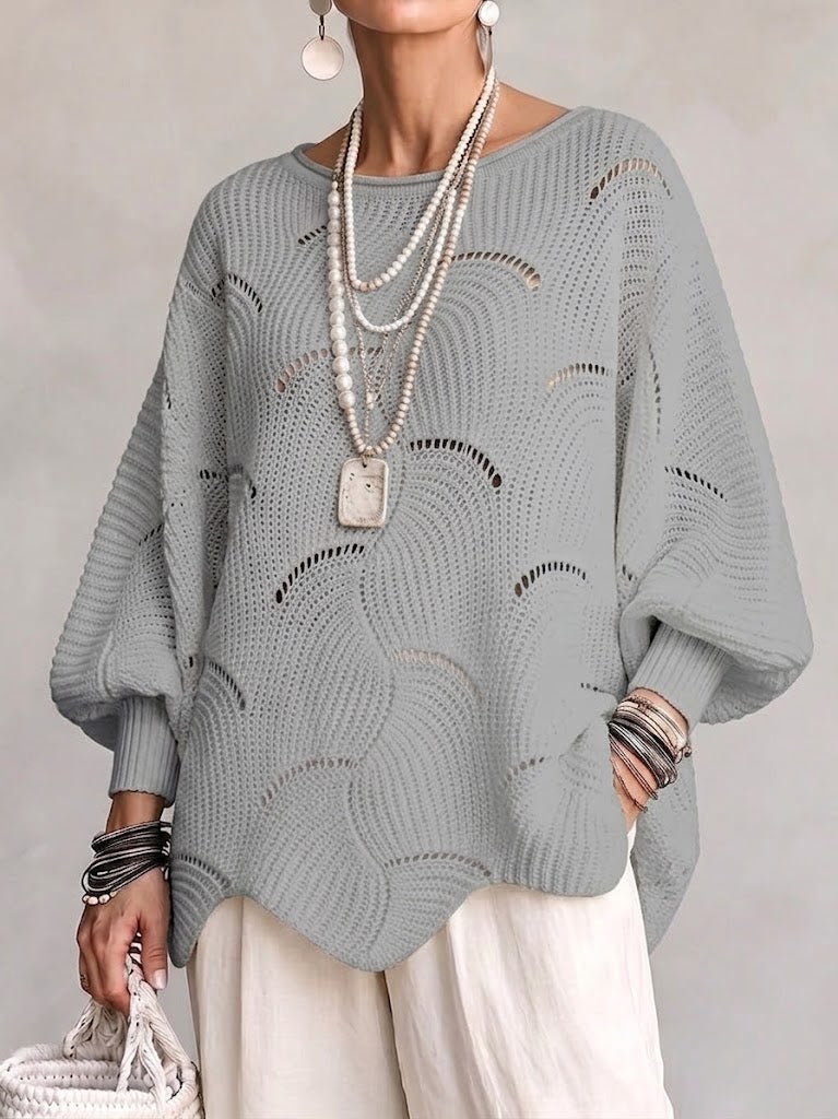 Simone - Pull Bondar En Maille Avec Motif De Vagues Ajourées