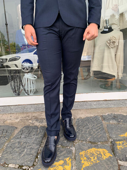 Gerard – Costume complet micro-carreaux, modèle Call S 17, coupe slim Milano, veste blazer en tissu léger