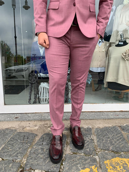 Gerard – Costume complet micro-carreaux, modèle Call S 17, coupe slim Milano, veste blazer en tissu léger