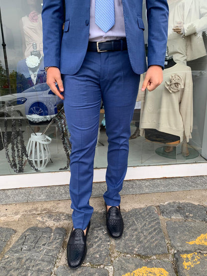 Gerard – Costume complet micro-carreaux, modèle Call S 17, coupe slim Milano, veste blazer en tissu léger